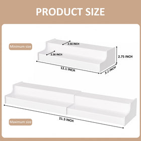 Sezanrpt 2 tier spice rack side view showing slim profile for tight spaces.