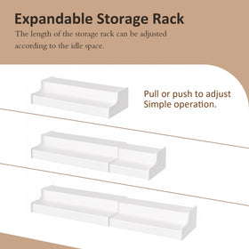 Sezanrpt 3 tier spice rack side view highlights versatile space usage.