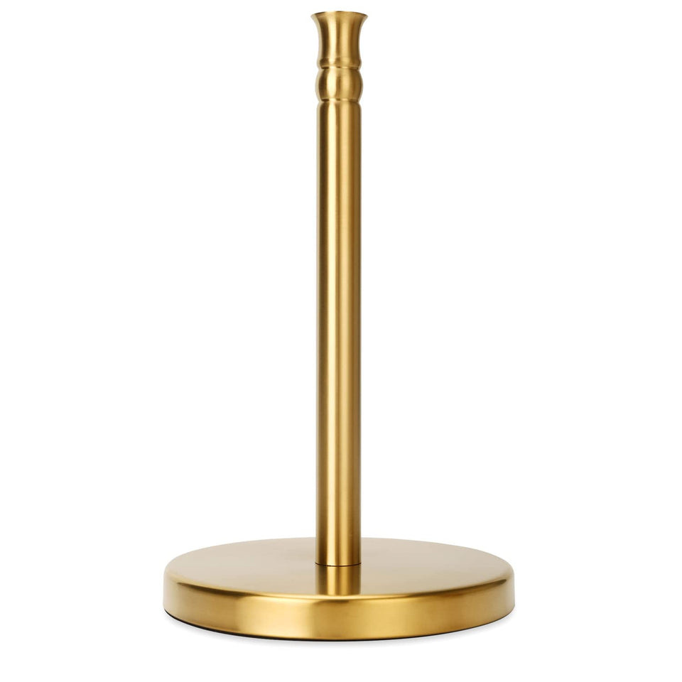 Sfemn paper towel holder with a heavy base provides stable, wobble-free one-handed use.