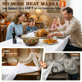 SFLJSJW heat-resistant pad protects table from hot dishes.