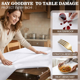 SFLJSJW waterproof table protector surface repels spills for quick cleanup.