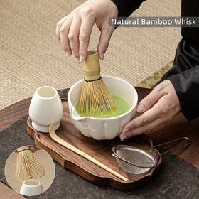 SFTXEY bamboo scoop for precise, aroma-friendly portioning of matcha.