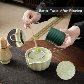 SFTXEY bamboo matcha whisk designed for creamy, clump-free whisking