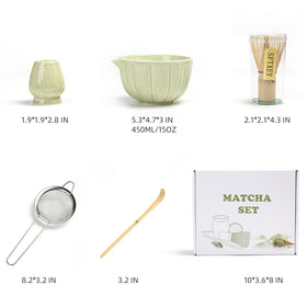 SFTXEY glazed matcha bowl close-up highlights scratch-resistant glaze