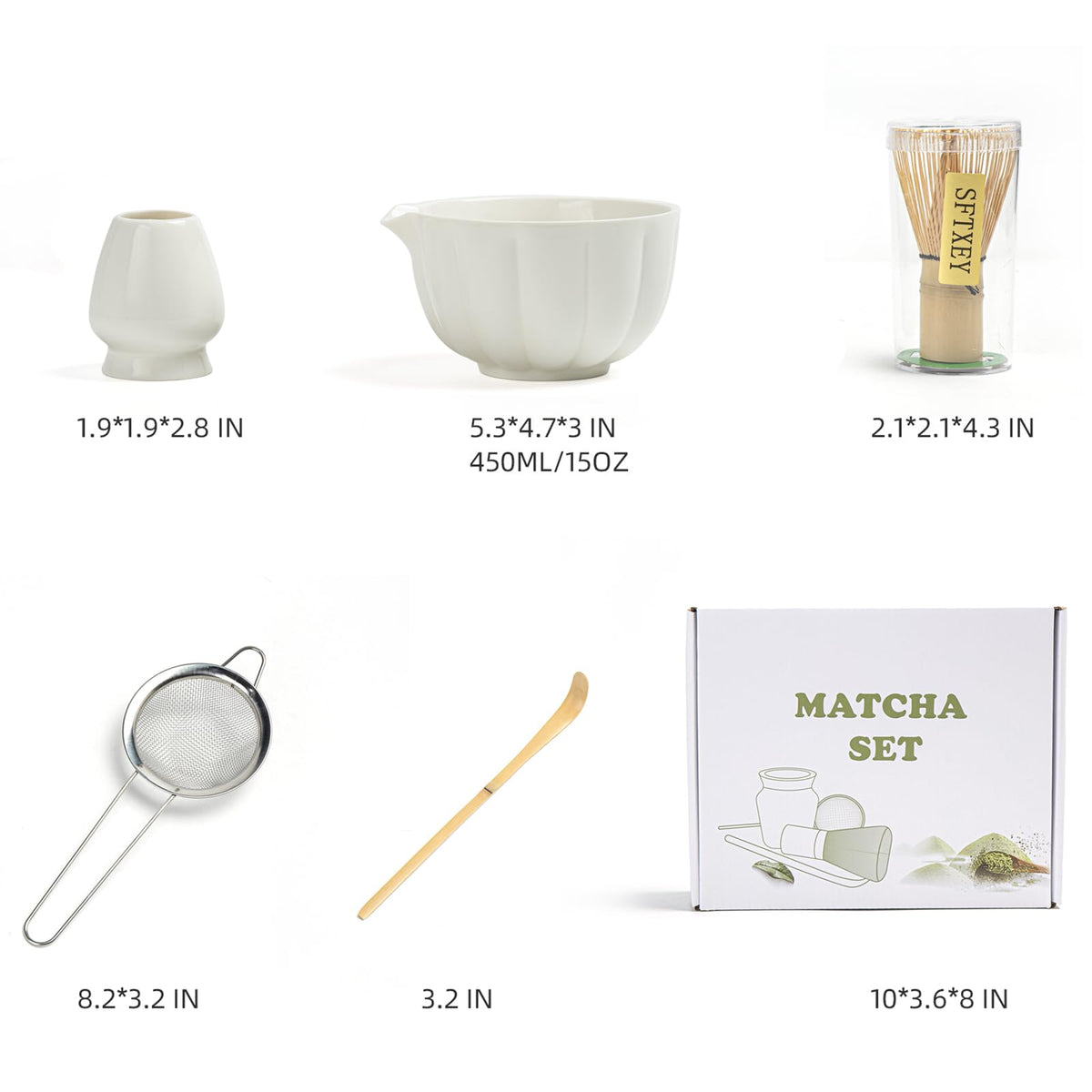 SFTXEY full matcha kit on display, ideal for beginners and enthusiasts.