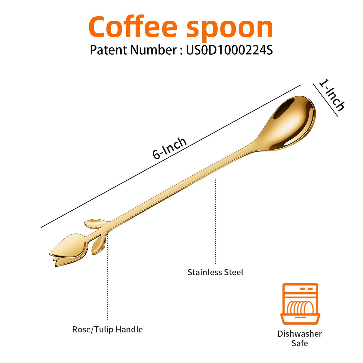 SGVRPVZ 6-inch mini spoons in stainless steel offer durable daily use.