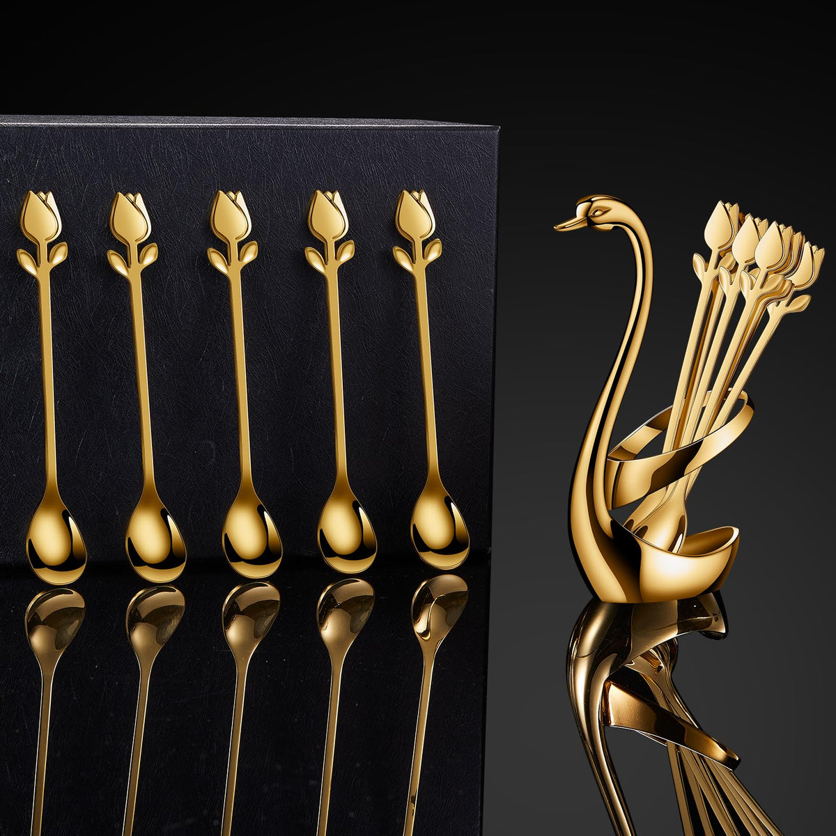 SGVRPVZ demitasse spoons pair with desserts or coffee rituals.