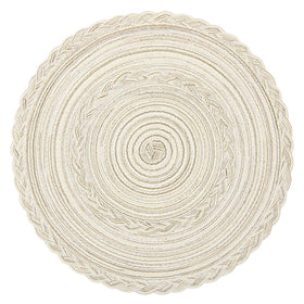 SHACOS placemats braided border detail adds textured elegance to place settings.