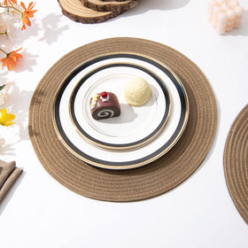 SHACOS braided placemats folded for easy transport
