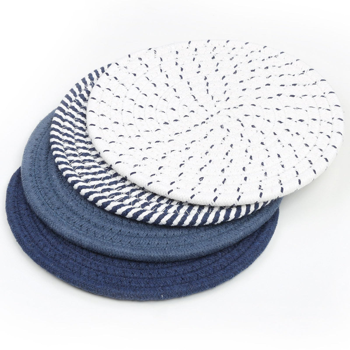 SHACOS packaging and blue brand label on trivet set