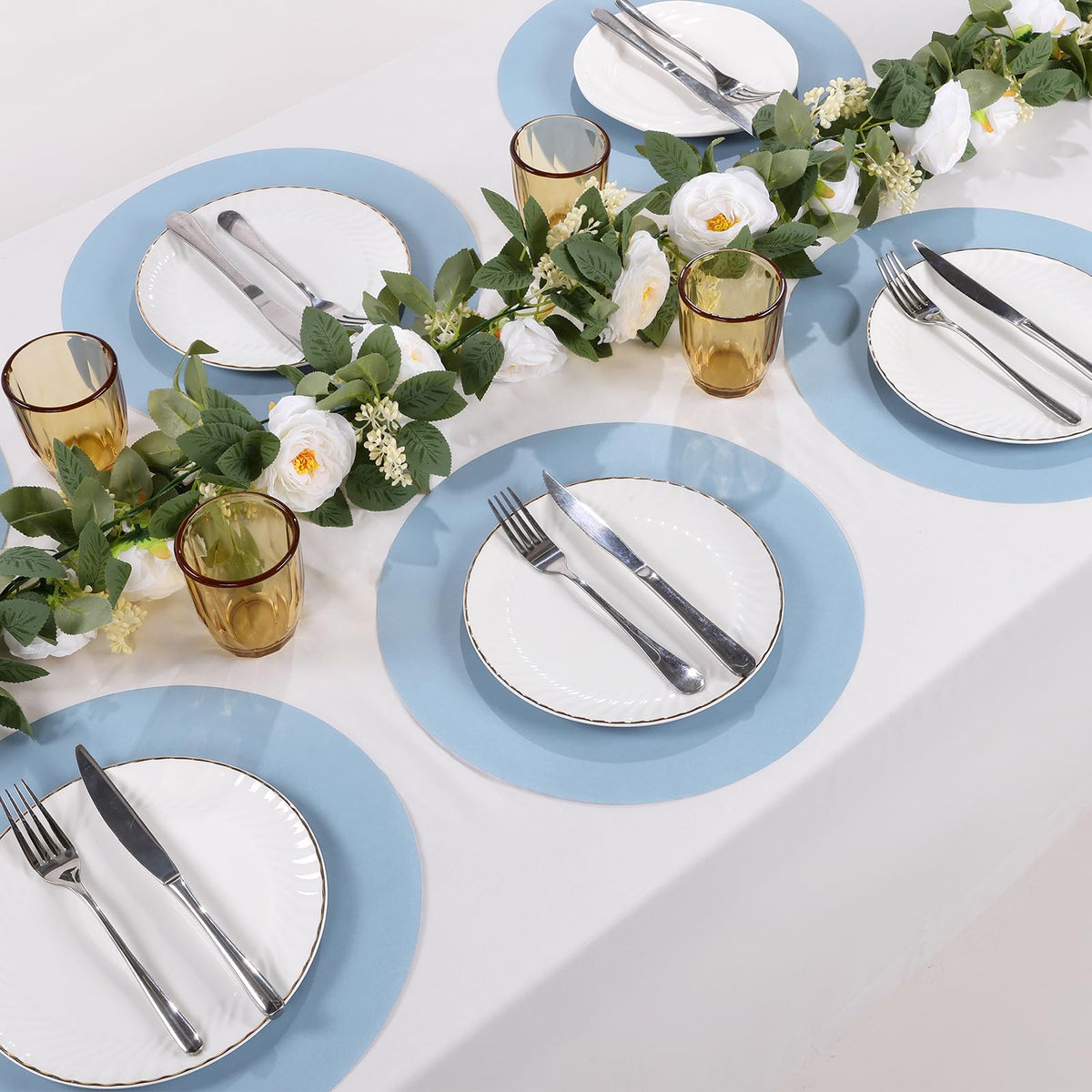 SHACOS bright color one-side printed placemats brighten tables and complement decor.