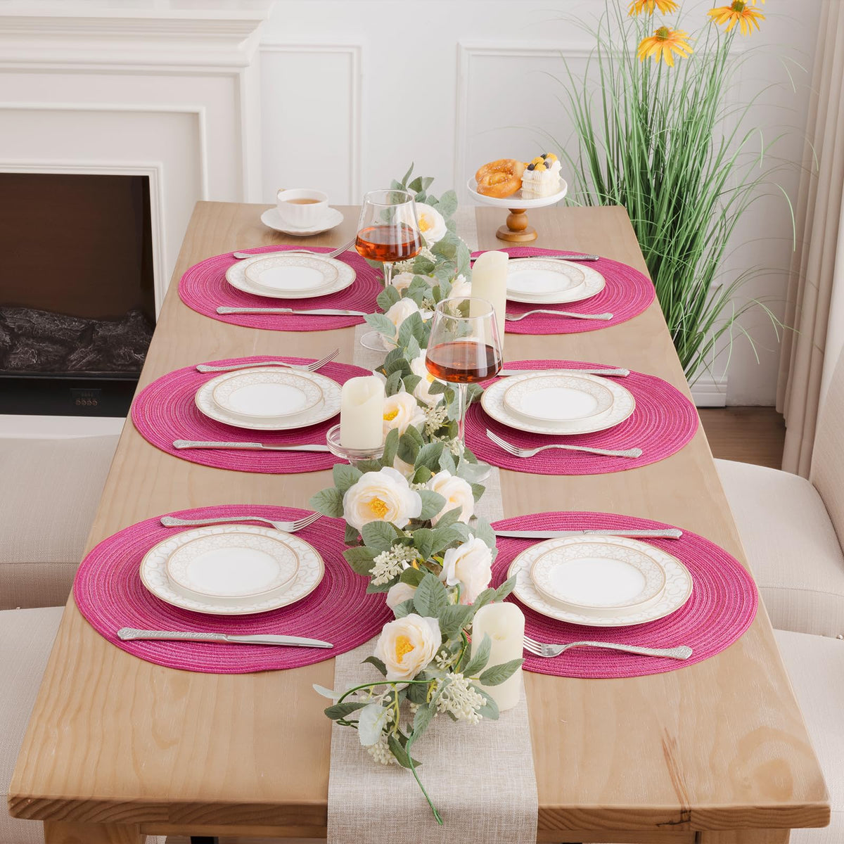 SHACOS placemats compatible with rectangular, round, and oval tables