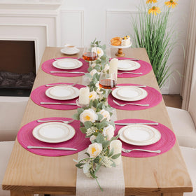 SHACOS placemats compatible with rectangular, round, and oval tables