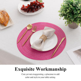 SHACOS placemats wipe clean with a damp cloth for quick cleanup