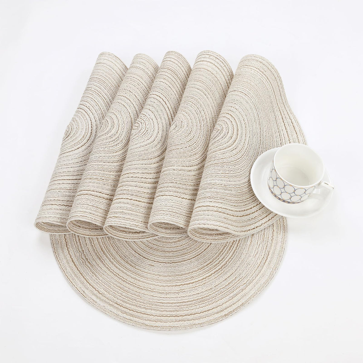 SHACOS round placemats fit rectangular, round, and oval tables