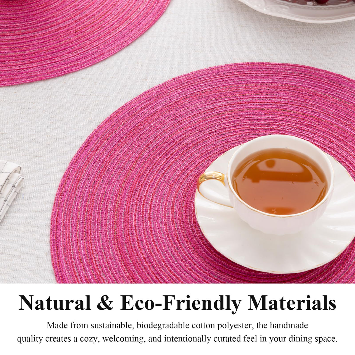 SHACOS placemats folded for easy travel and storage
