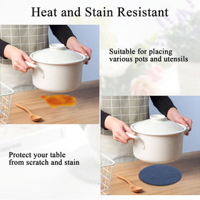 SHACOS trivet withstands hot dishes up to 356°F for safe serving