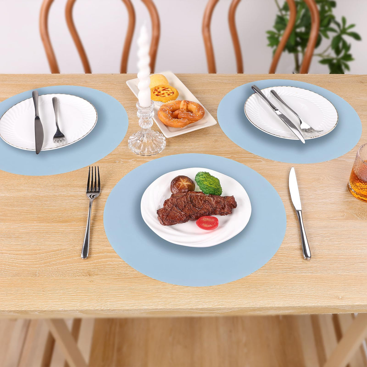 SHACOS indoor-outdoor placemats suit casual dinners and festive gatherings.