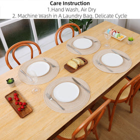 SHACOS braided round placemats frame plates while protecting surfaces and enhancing style.