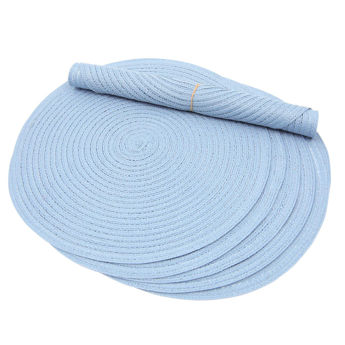 SHACOS round placemats have a 15-inch diameter for most plates.