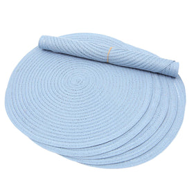 SHACOS round placemats have a 15-inch diameter for most plates.