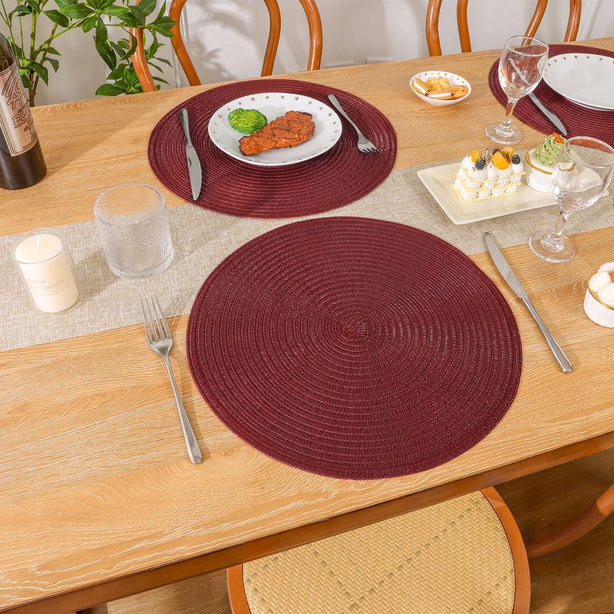 SHACOS versatile placemats suit dining, coffee, or end tables.