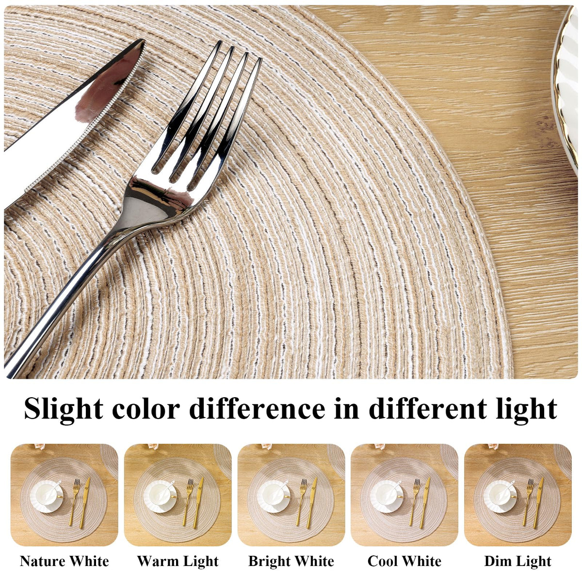 SHACOS round placemats are easy to clean with a quick wipe.