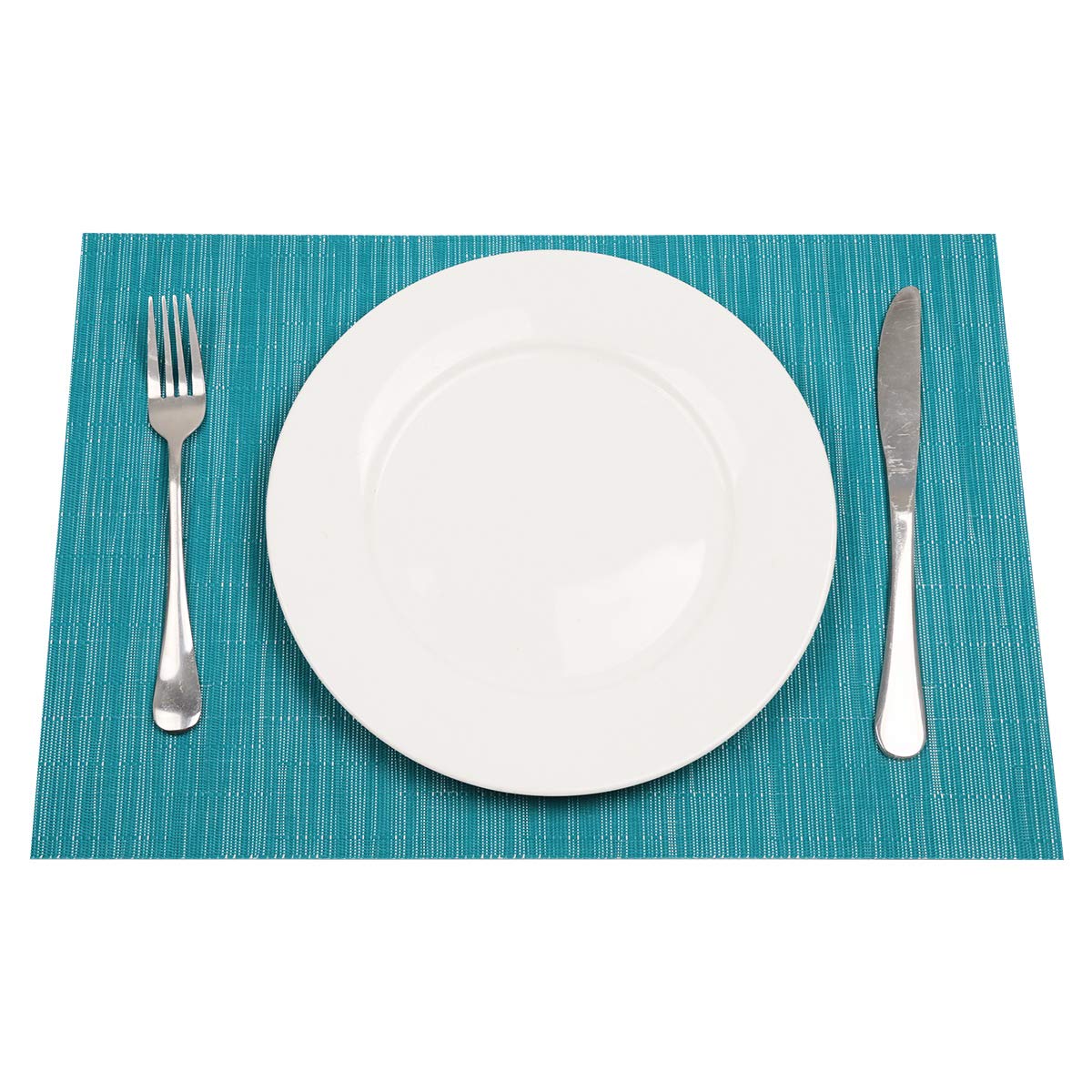 SHACOS placemats teal heat insulation up to 185°F protects tabletops.