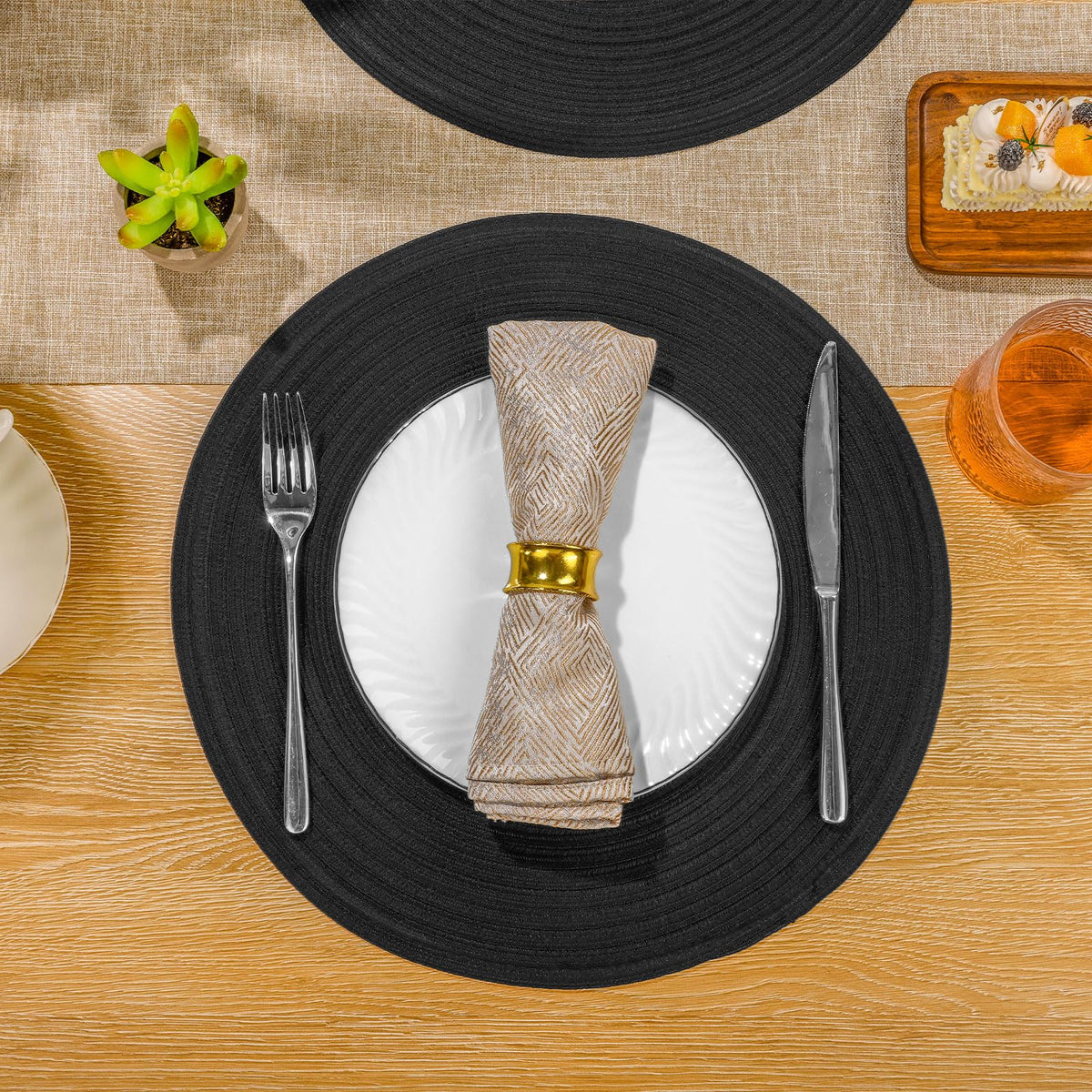SHACOS placemats offer a heat resistant surface to safeguard tabletops.