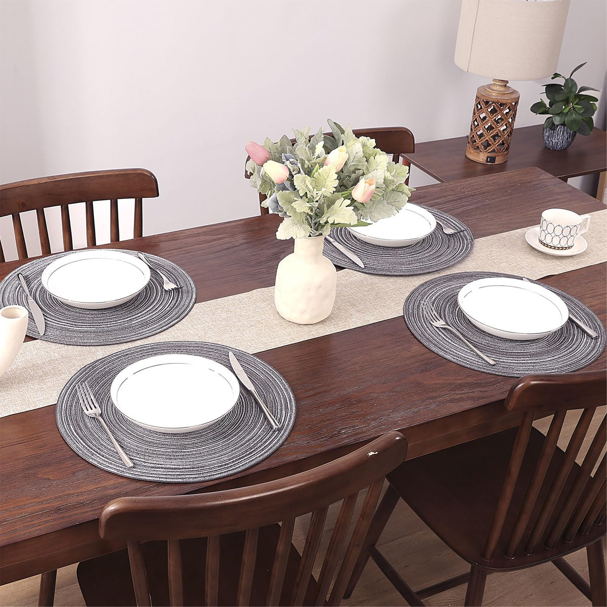 15 inch SHACOS placemats fit most plates and bowls