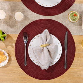SHACOS washable placemats wipe clean quickly after spills.