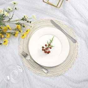 SHACOS placemats’ wrinkle-resistant weave keeps tables neat.