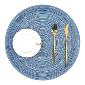 SHACOS blue-gray placemats set adds texture and style to meals