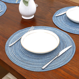 SHACOS 4-pack placemats blue-gray easy to wipe clean