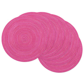 SHACOS round braided placemats in hot pink add protective style to your table setting