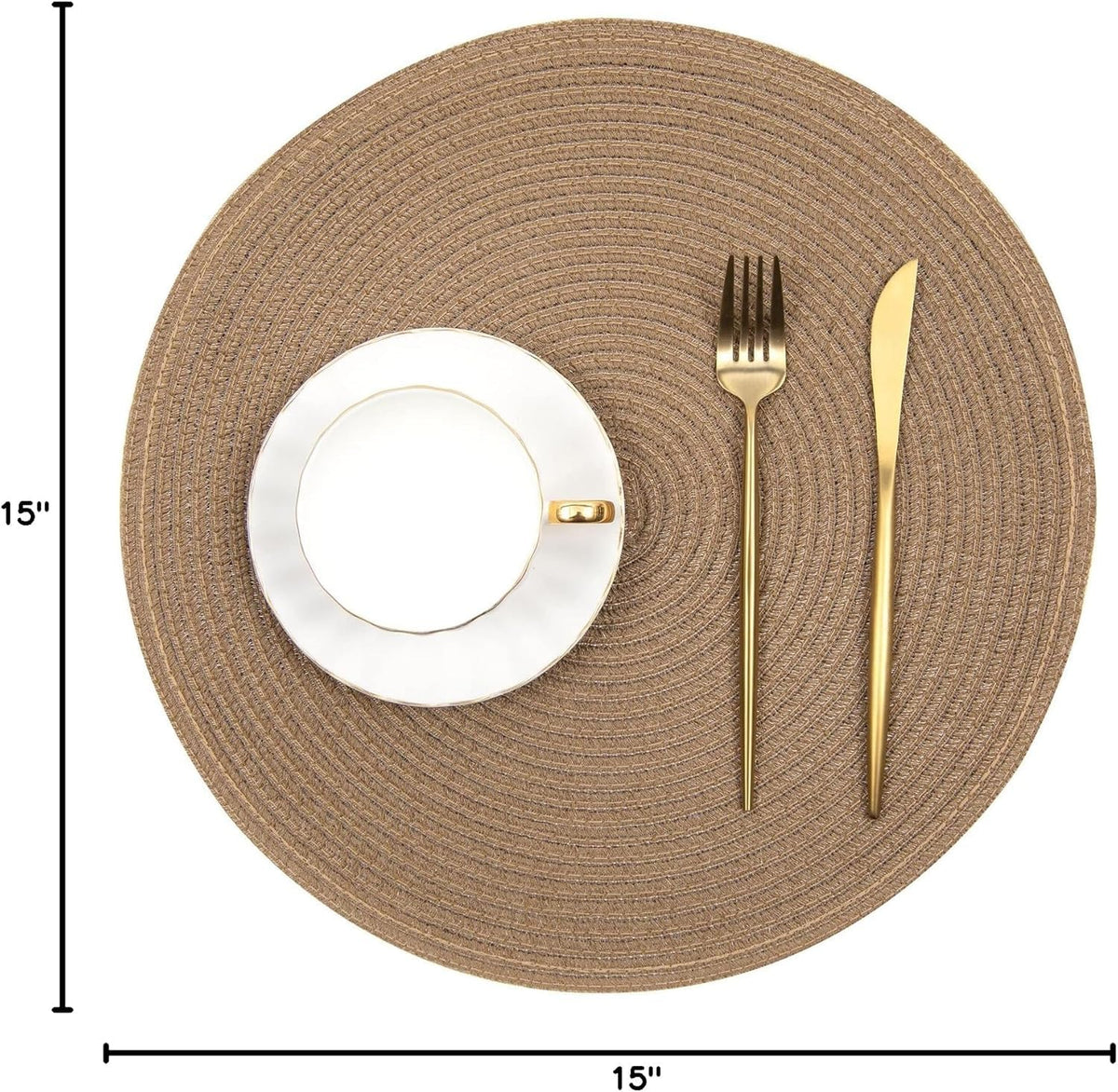 SHACOS round placemat on dining table in family setting