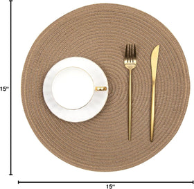 SHACOS round placemat on dining table in family setting