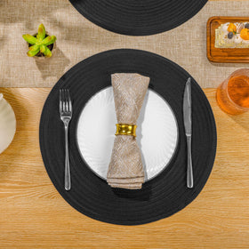 SHACOS placemats are heat resistant for hot serving dishes.