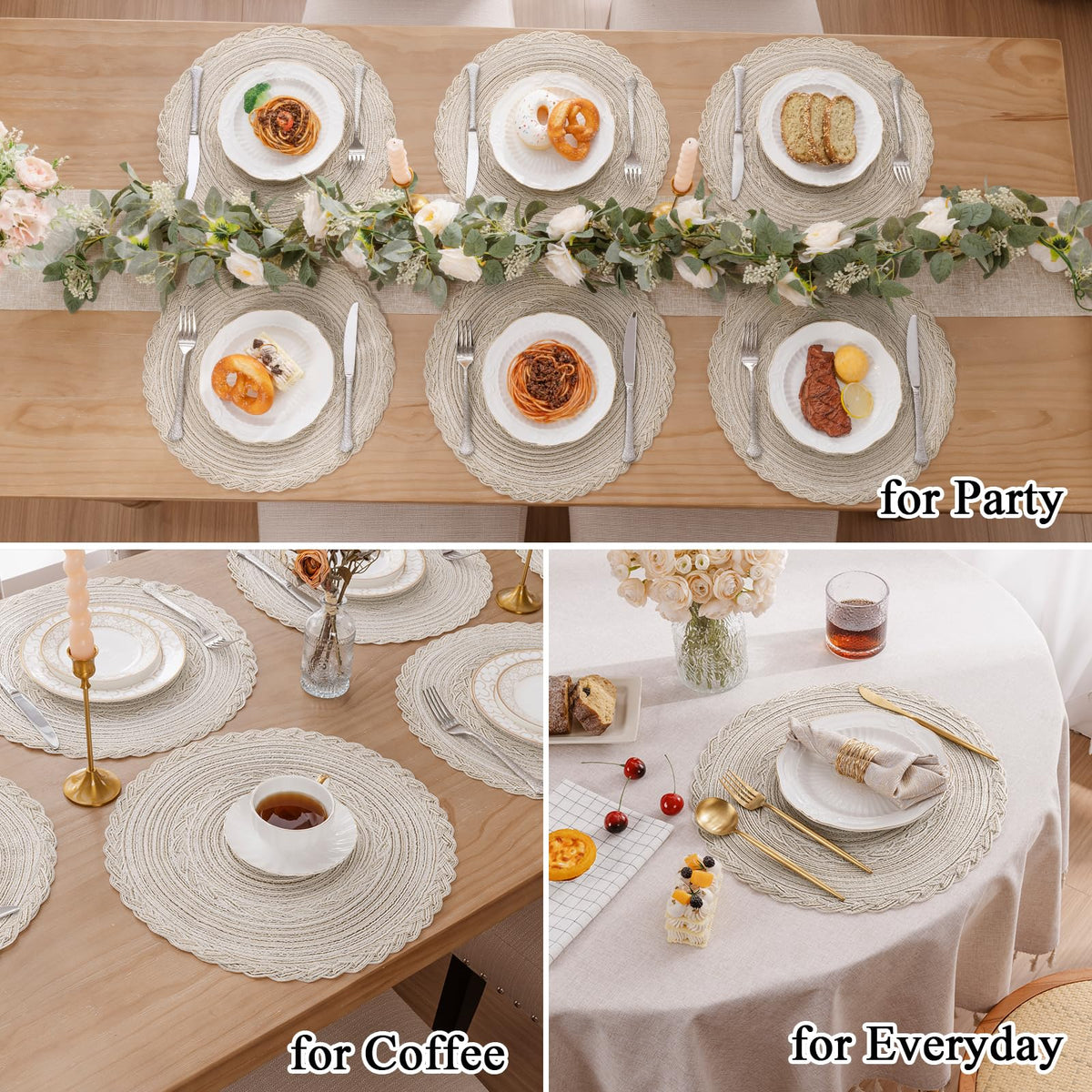 SHACOS placemats blend with casual and formal dining styles.