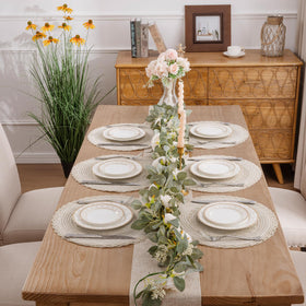 SHACOS placemats glow subtly under lights for a touch of elegance.