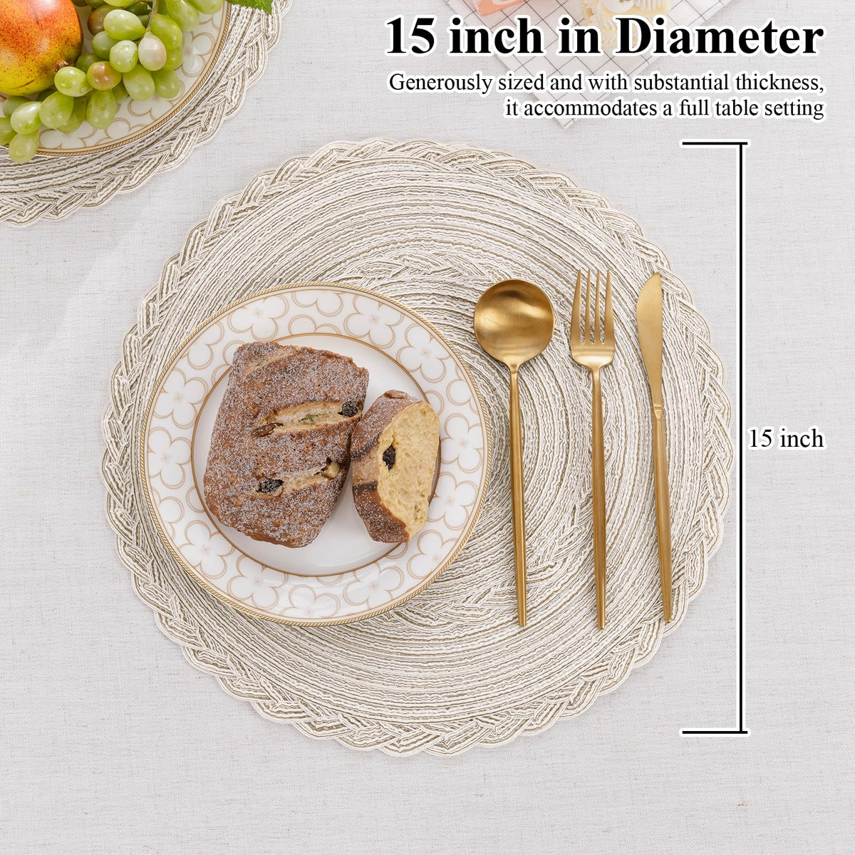 SHACOS placemats wipe clean with a damp cloth for quick care.