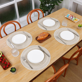 SHACOS round mats complement diverse decor styles from casual to formal