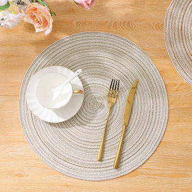 SHACOS washable round placemats simplify cleanup after meals