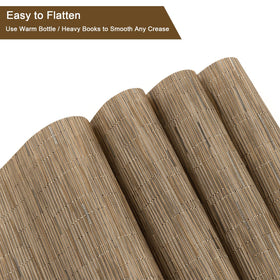 SHACOS wedge shape placemats tan packaging and set of four