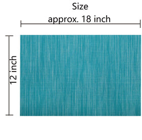 SHACOS placemats teal—wipe-clean surface for quick spills.