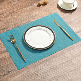SHACOS placemats Teal wipe-clean surface for quick cleanup after meals