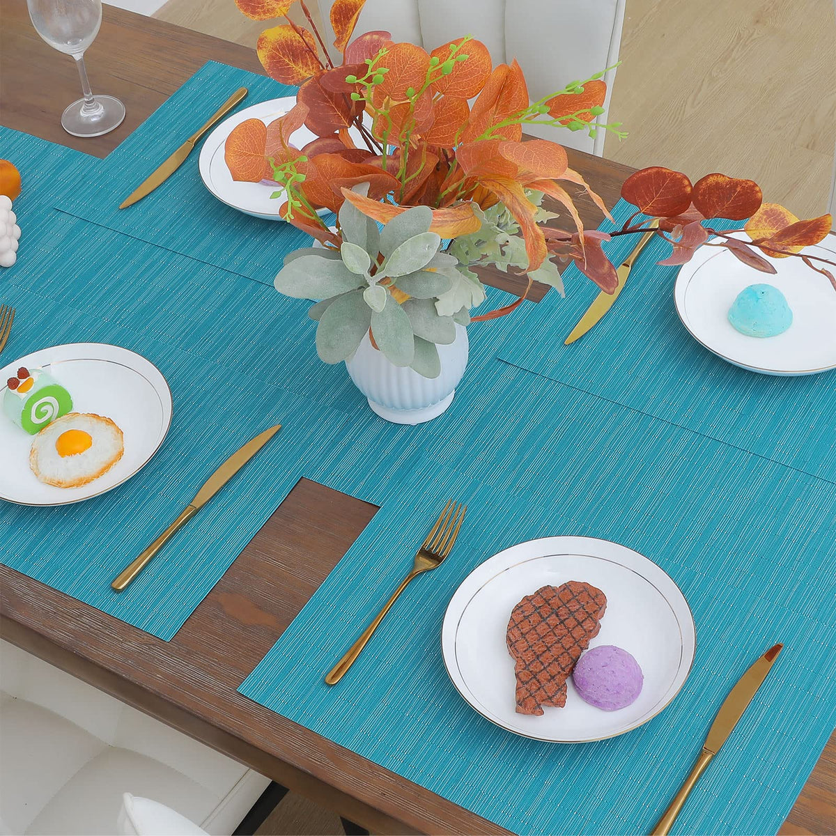 SHACOS placemats Teal gift-ready packaging for friends and family
