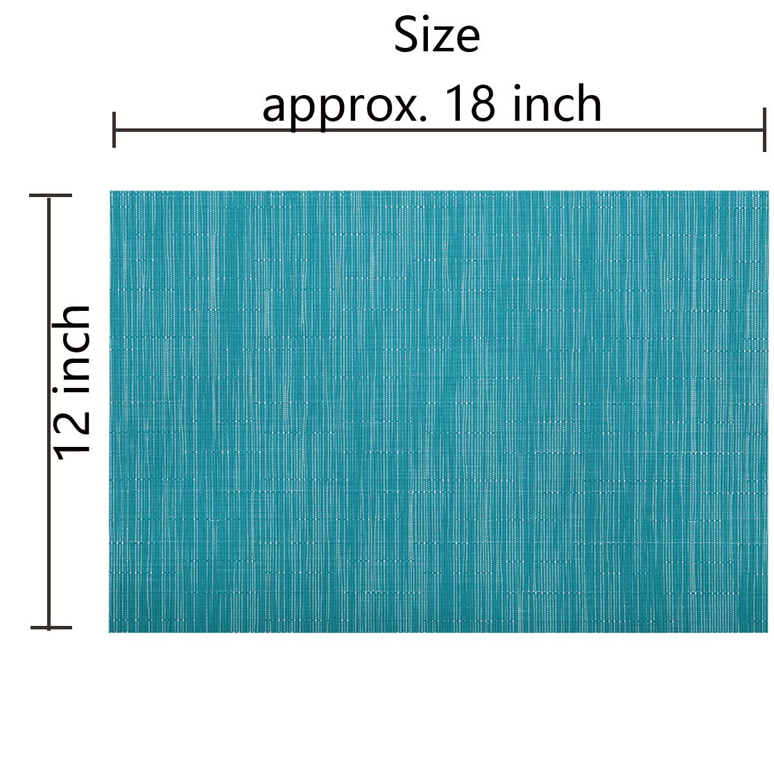 SHACOS placemats Teal non-slip surface keeps plates steady during meals