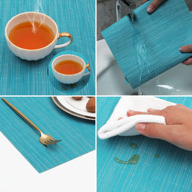 SHACOS placemats Teal protects table surfaces from scratches and stains