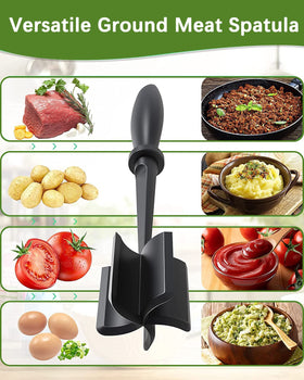 Shadowgallery meat chopper heat resistance up to 428F for in-pan cooking.